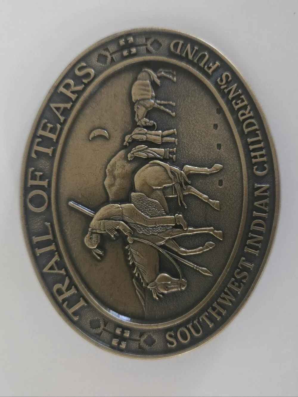 Trail Of Tears Vintage Belt Buckle Southwest Indian Childrens Fund